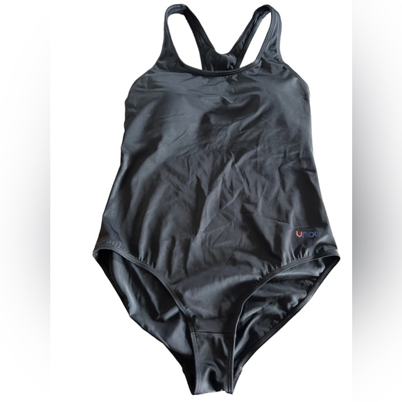 UNOW Athletic black women’s racerback one piece swim training swimsuit size M/L - Picture 3 of 7
